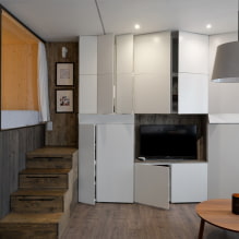 Дизајн студио апартман 20 кв. м. - фотографија унутрашњости, избор боје, осветљење, идеје аранжмана-6