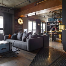 Stúdió apartman tetőtéri stílusban: tervezési ötletek, kivitelek megválasztása, bútorok, világítás-1