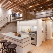 Stúdió apartman tetőtéri stílusban: tervezési ötletek, kivitelek megválasztása, bútorok, világítás-2