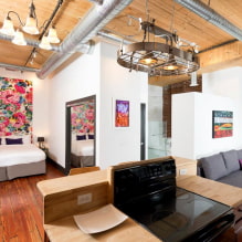 Stúdió apartman tetőtéri stílusban: tervezési ötletek, kivitelek megválasztása, bútorok, világítás-6