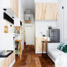 Design of a small studio apartment 18 sq. m. - photo of the interior, ideas of arrangement-1