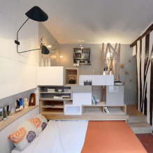 Design stúdió apartman 29 négyzetméter. m - belső fotók, elrendezési ötletek-0