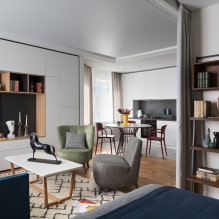Studio-Apartment-Design: Arrangement-Ideen, Beleuchtung, Stile, Dekoration-2