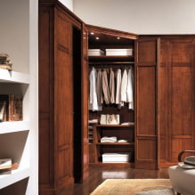 Corner wardrobe in the hallway: types, materials, colors, design and shapes, internal filling-0