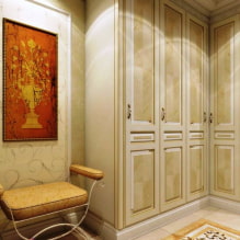 Corner wardrobe in the hallway: types, materials, colors, design and shapes, internal filling-8