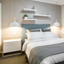 Regale über dem Bett: Design, Farbe, Typen, Materialien, Standortoptionen-0