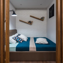 Полице изнад кревета: дизајн, боја, врсте, материјали, опције локације-2