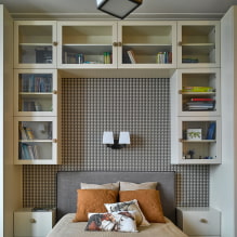 Bücherregale und Regale: Typen, Materialien, Farbe, Anordnung im Raum, Design-1