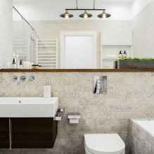 Полице у купатилу: врсте, дизајн, материјали, боје, облици, могућности постављања-0
