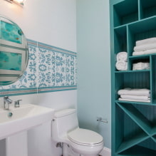 Regale im Badezimmer: Typen, Design, Materialien, Farben, Formen, Platzierungsmöglichkeiten-6