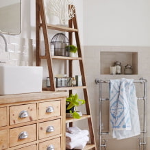 Shelves in the bathroom: types, design, materials, colors, shapes, placement options-8