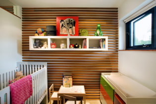 Shelves in the nursery: types, materials, design, colors, options for filling and location