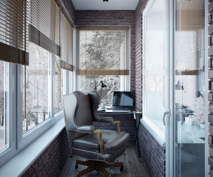 Hogyan lehet felszerelni egy irodát az erkélyen vagy a loggiában egy lakásban?