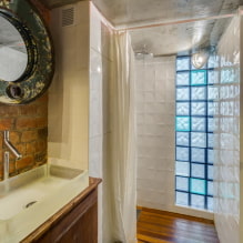 Loft stílusú fürdőszoba: kivitel, színek, bútorok, vízvezeték és dekor-2 választás