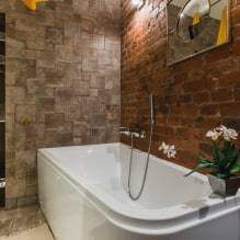 Loft-style bathroom: choice of finishes, colors, furniture, plumbing and decor-4