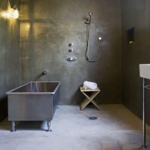 Loft-style bathroom: choice of finishes, colors, furniture, plumbing and decor-5