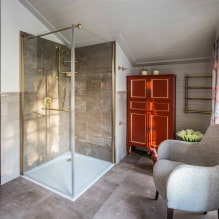 Fürdőszoba klasszikus stílusban: választható kivitel, bútor, vízvezeték, dekor, világítás-6