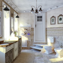 A fürdőszoba kialakítása a Provence-1 stílusában