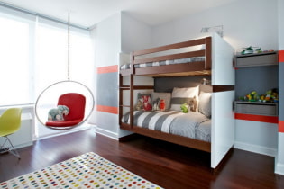 Дечија соба за два дечака: зонирање, распоред, дизајн, декорација, намештај