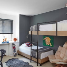 Children's room for two boys: zoning, layout, design, decoration, furniture-3