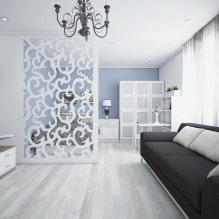 Wohnung 40 qm m. - moderne Gestaltungsideen, Zonierung, Fotos im Innenraum-0