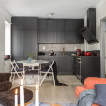 Apartment 40 sq. m. - mga modernong ideya ng disenyo, pag-zoning, mga larawan sa loob-2