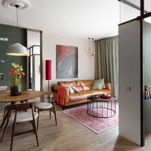 Apartman 40 nm m. - modern tervezési ötletek, övezet, fotók a belső térben-4