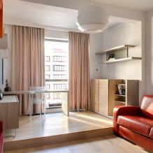 Apartment 40 sq. m. - mga modernong ideya ng disenyo, pag-zoning, mga larawan sa interior-6