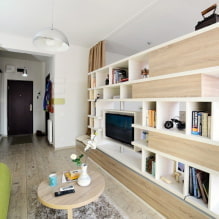 Wohnung 40 qm m. - moderne Designideen, Zonierung, Fotos im Innenraum-8