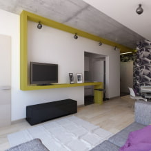 Disenyo ng apartment na 50 sq. m. - mga larawan ng interior, layout, style-2