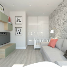 Apartment design 36 sq. m. - zoning, ideas of arrangement, photos in the interior-0