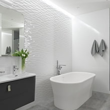 Бело купатило: дизајн, комбинације, декорација, водовод, намештај и декор-0