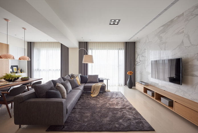 Wohnungsdesign 100 qm M. - Gestaltungsideen, Fotos im Inneren der Räume