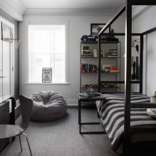 Tizenéves fiú szobájának belseje: zónák, szín, stílus, bútorok és dekoráció megválasztása-3