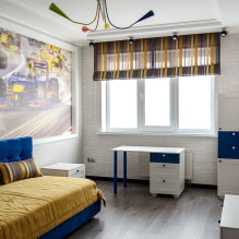 Tizenéves fiú szobájának belseje: zónák, szín, stílus, bútorok és dekoráció megválasztása-6