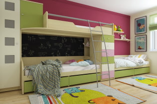 Kinderzimmer für drei Kinder: Zonierung, Beratung bei Einrichtung, Möbelwahl, Beleuchtung und Dekoration