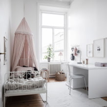 Дечија соба у белој боји: комбинације, избор стила, декорација, намештај и декор-4
