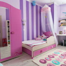 Lilac and purple children's room: features and design tips-3