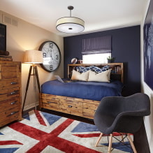 Blue bedroom: shades, combinations, choice of finishes, furniture, textiles and lighting-1