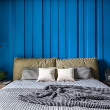 Blue bedroom: shades, combinations, choice of finishes, furniture, textiles and lighting-5