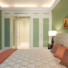 Green bedroom: shades, combinations, choice of finishes, furniture, curtains, lighting-6