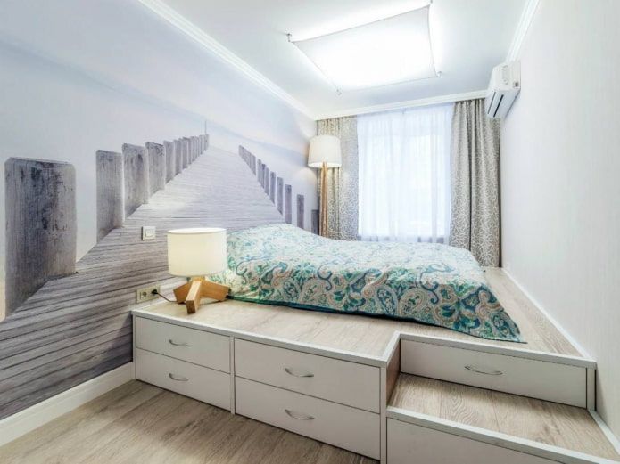 Bedroom design 14 sq. m. - layouts, furniture arrangement, ideas of arrangement, styles