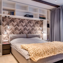 Bedroom design 14 sq. m. - layouts, furniture arrangement, arrangement ideas, styles-2