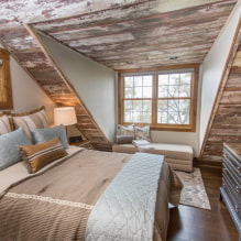 Attic bedroom: zoning and layout, color, styles, finishes, furniture and curtains-2