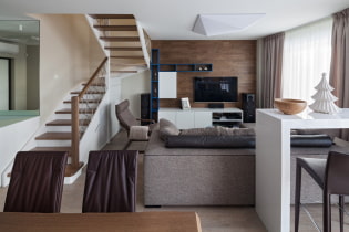 Duplex apartmanok: elrendezések, elrendezési ötletek, stílusok, lépcsők kialakítása