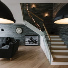 Duplex apartmanok: elrendezések, elrendezési ötletek, stílusok, lépcsők kialakítása-3
