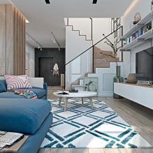 Duplex apartmanok: elrendezések, elrendezési ötletek, stílusok, lépcsők kialakítása-7