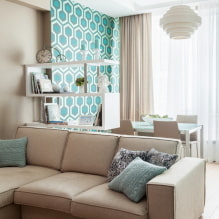Living room in beige tones: choice of finishes, furniture, textiles, combinations and styles-3