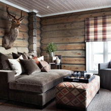 Log house interior: photos in rooms, styles, decoration, furniture, textiles and decor-4