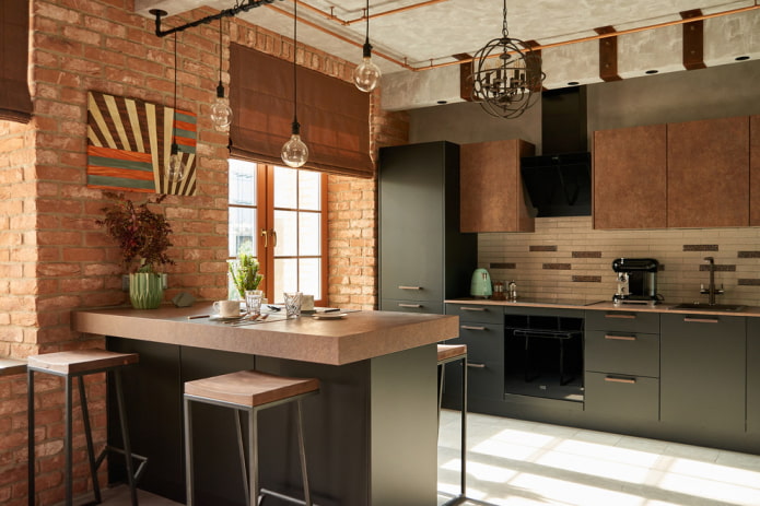 So dekorieren Sie eine Küche im Loft-Stil - eine detaillierte Designanleitung